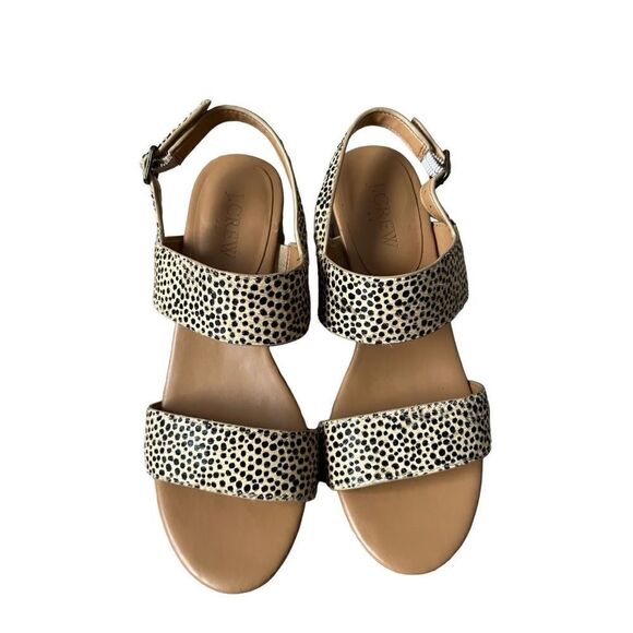 J.Crew Calf Hair Low Block-Heel Scandals Black Tan Leopard 5.5 - Picture 3 of 12